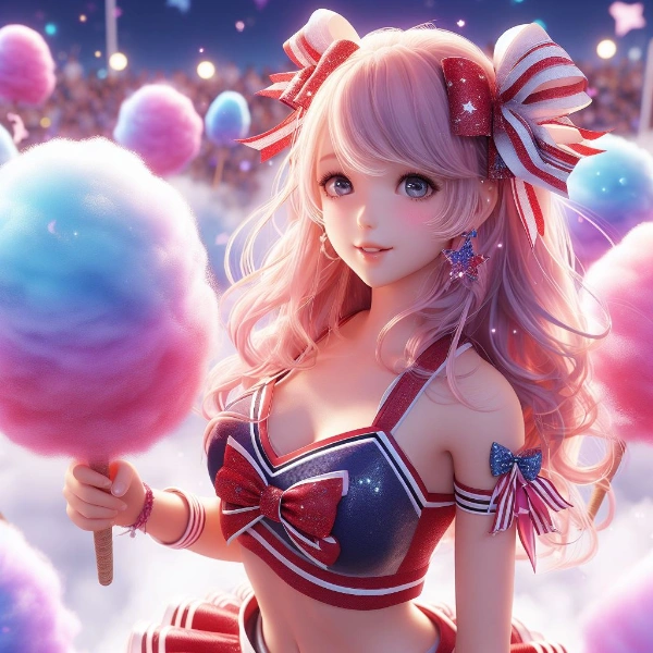 ポンポン忘れたから綿菓子で応援するよ