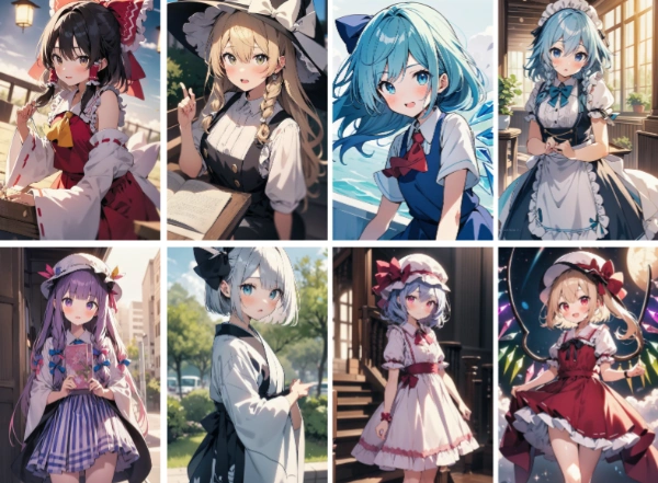 イラスト生成機に東方キャラのキーワードを追加しました