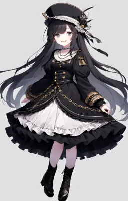 ミニタリーロリータの女の子