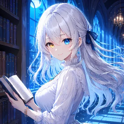月明かりの図書館でふり向けば