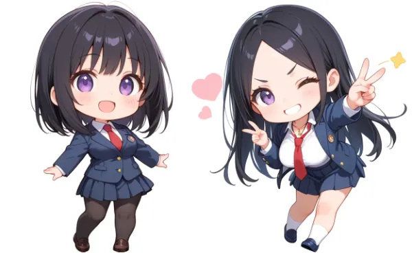 ちび女子高生姉妹