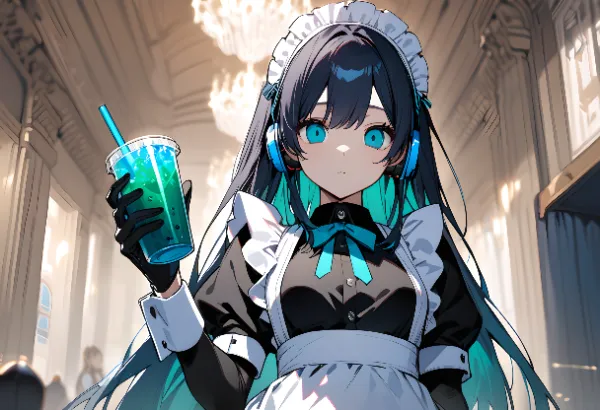 【アイスティー】コマメちゃんの青いお茶