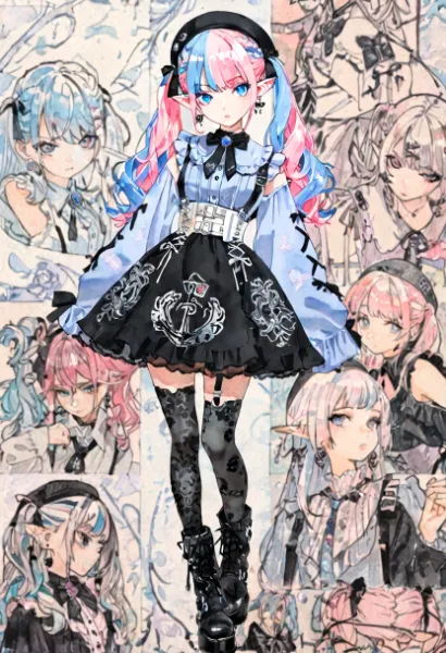 二色の髪の少女と幻のスケッチ