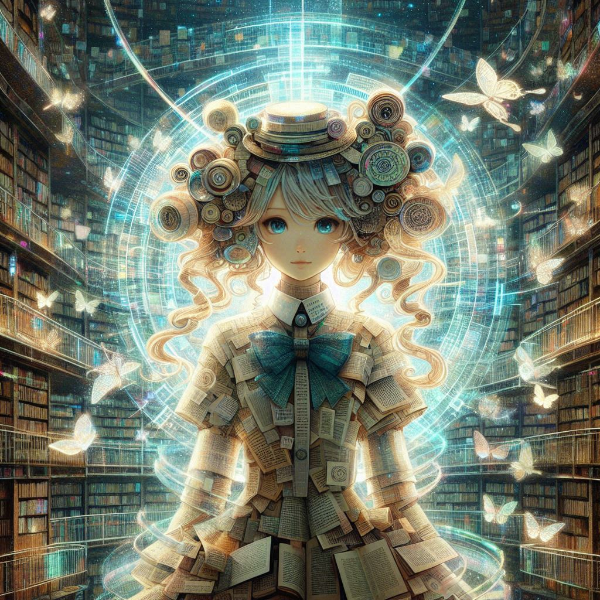 知識を着た女の子