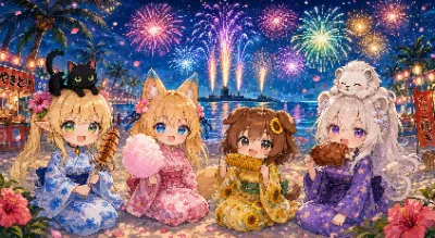 アイピク島花火大会