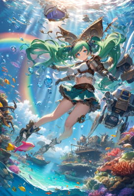 海中の機械少女