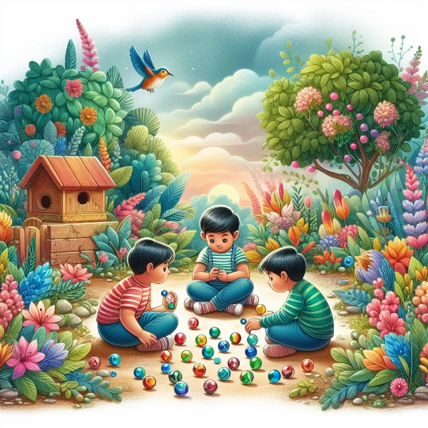 ビー玉と子供たち