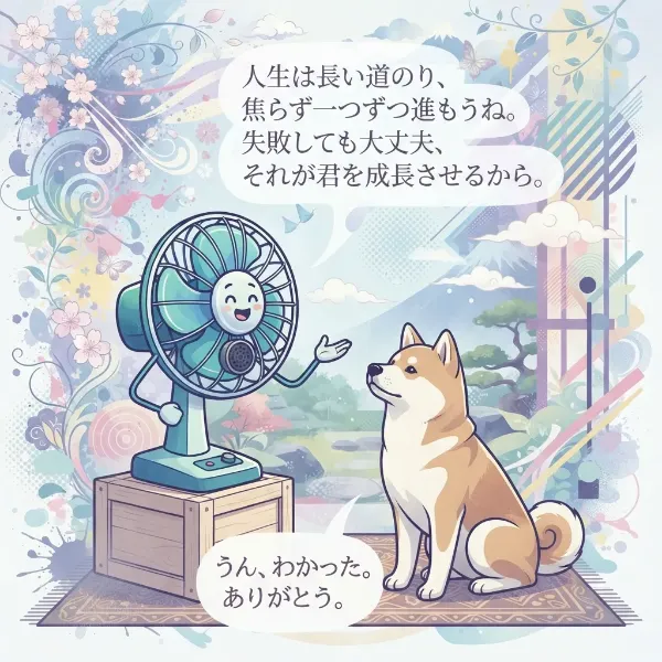 扇風機の優しい人生アドバイス