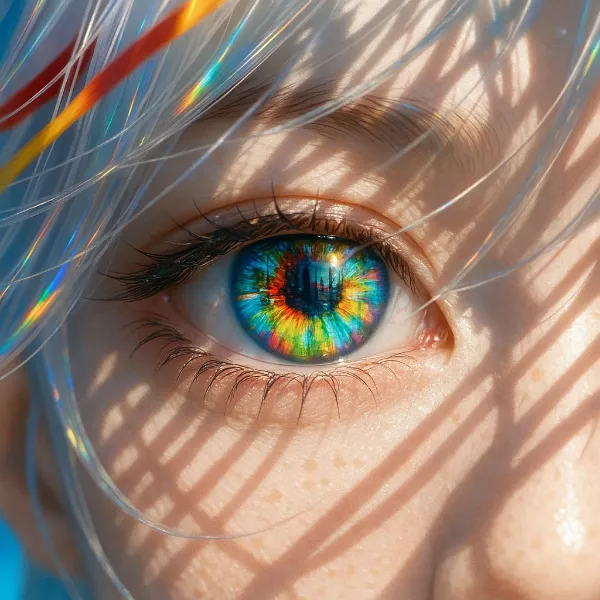 虹色の瞳に映る幻の都市