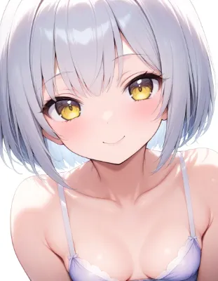 白髪下着少女ちゃん