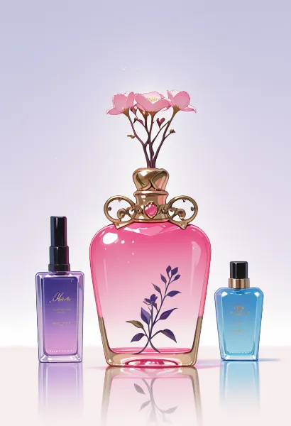魔法の香水瓶と花の秘密