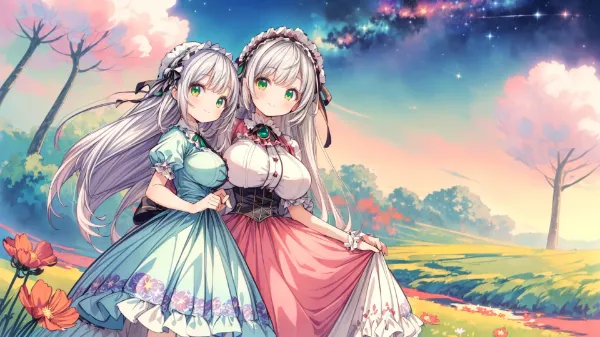 星空の下の双子の秘密の約束