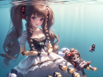 水中のドールたち