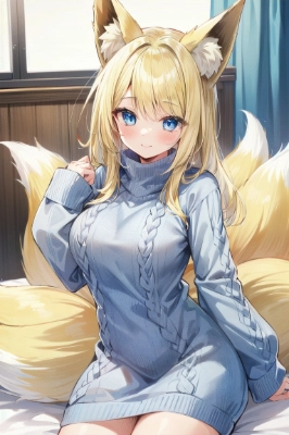 ニットのお狐様