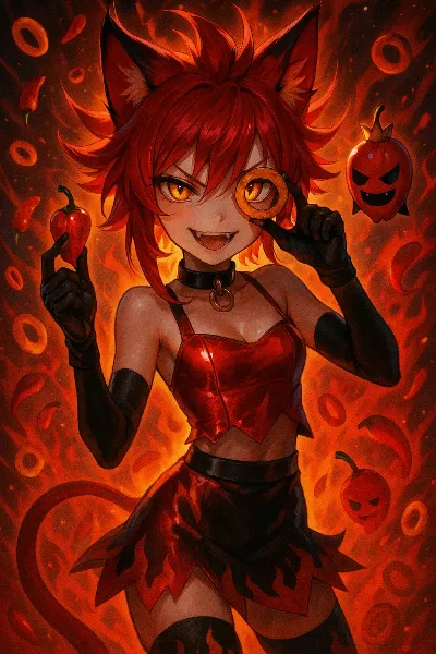 炎の猫娘とハロウィンの悪戯