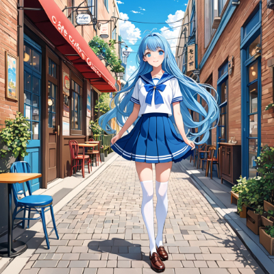 帰り道の青髪さん