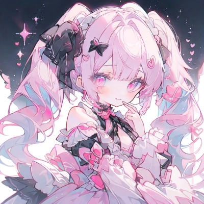 black and pink