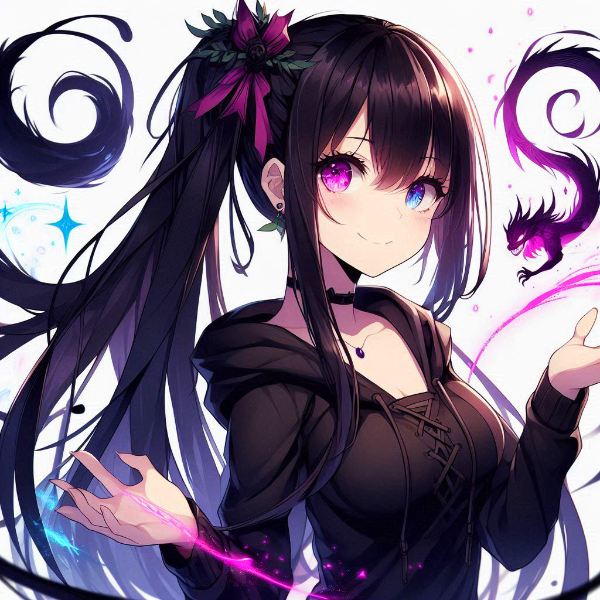 オッドアイな、黒髪ポニーテール少女★