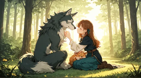 オオカミと少女