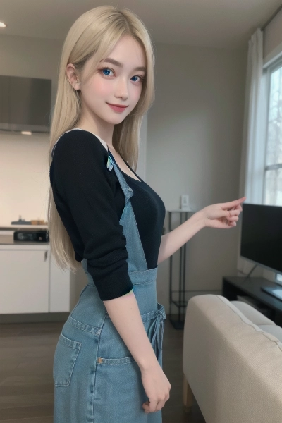 リビングで家事に勤しむ金色の髪の少女