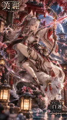月華を射る白狐弓手・白蓮