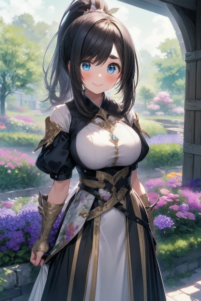 たまちゃん、さっちゃんにタバードを着てもらう