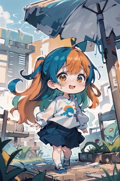 雨の街のはれた日