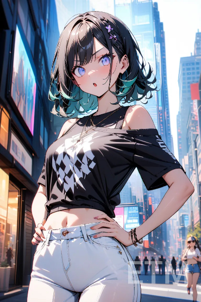 コールドショルダー クロップ Tシャツ？