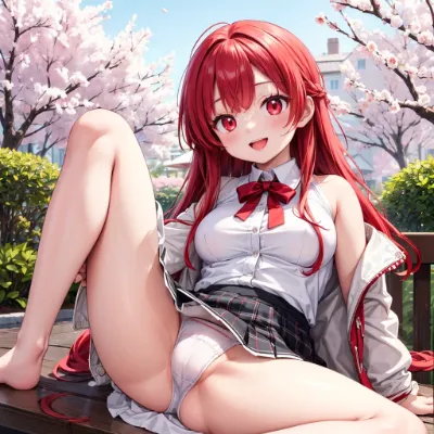 赤髪な娘のパンツ