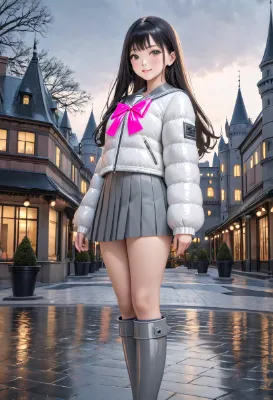 リボンが光る制服