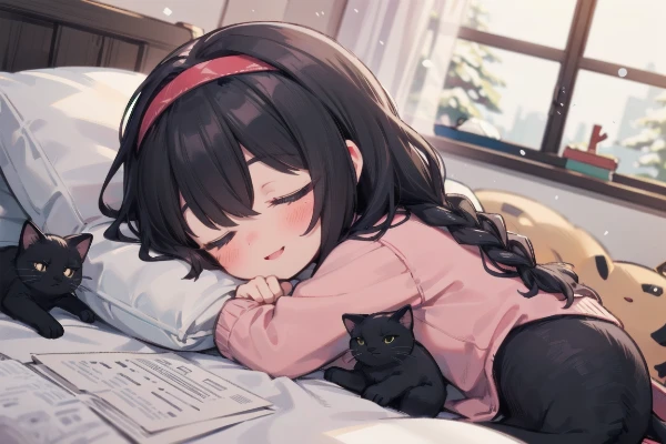 猫の冬眠。