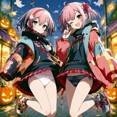 ハロウィンの夜に笑うふたり
