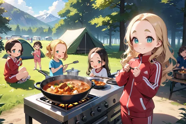 キャンプ場のおでこちゃん