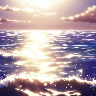 海と夕日