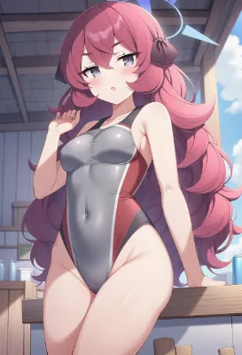 棗イロハ 競泳水着顔面騎乗