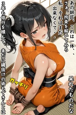 巨乳くノ一はおじさんにイタズラされる②