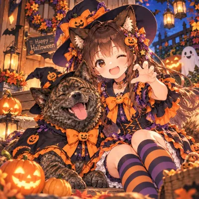 🎃さくら姫と三毛丸のハッピーハロウィン！🦇