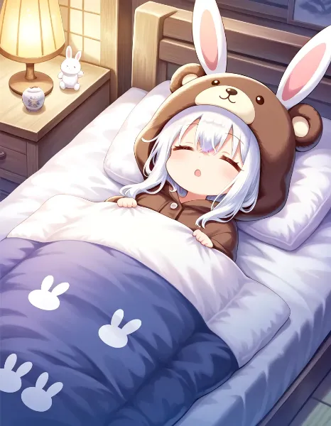 冬眠のクマうさ