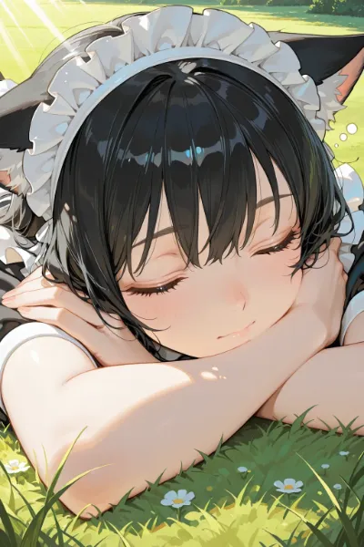 居眠り猫メイド