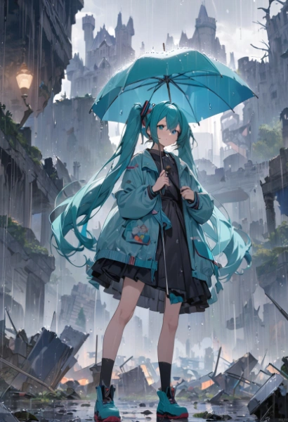忘れられた街　雨の少女