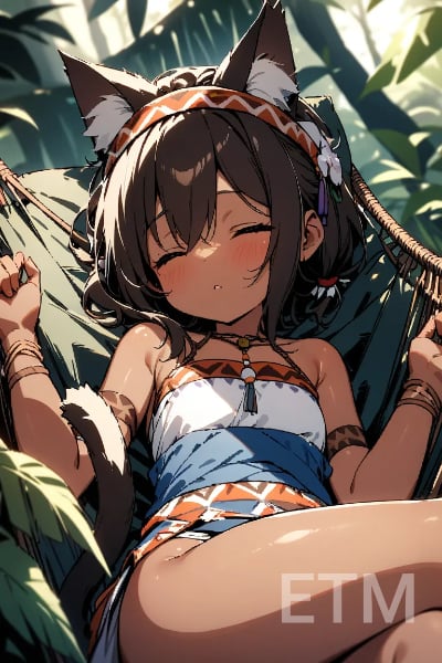 原住民を観察中