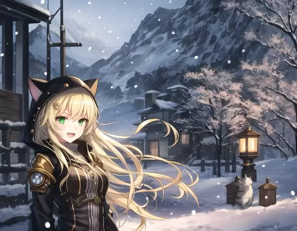 あったか、猫耳フード。