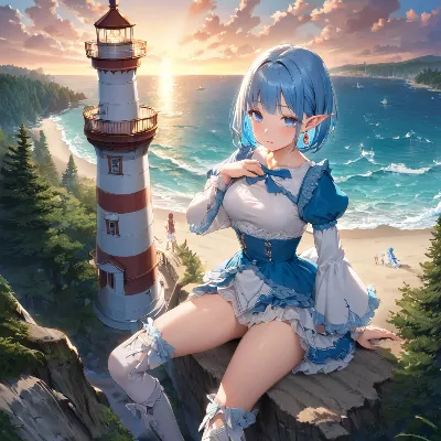 夕方の海