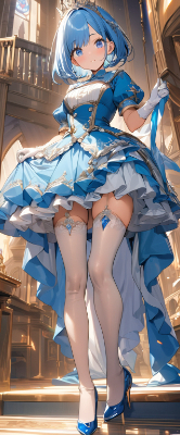 可憐な青髪のお姫様