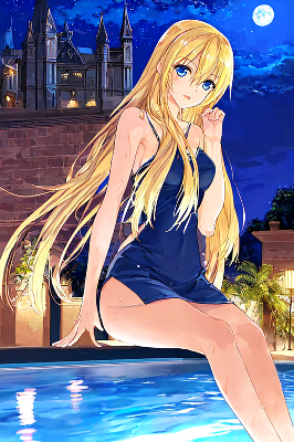 金髪お嬢様の水着姿