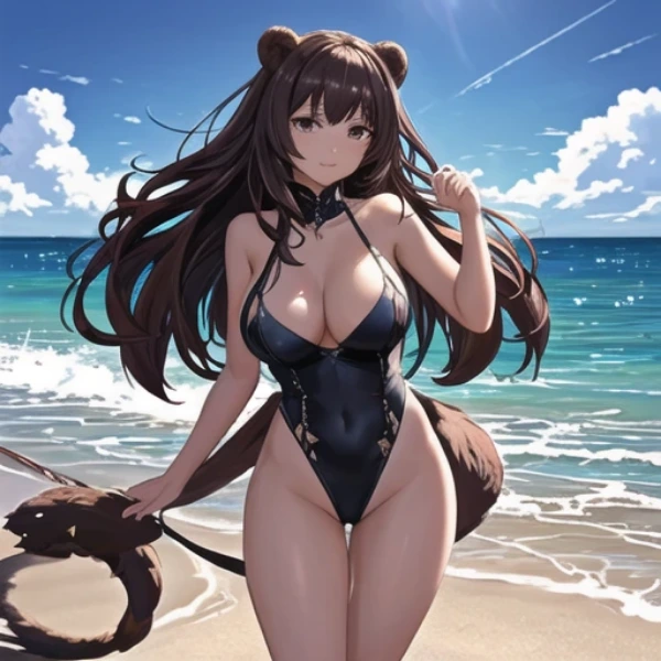 海辺のクマ耳少女と夏の秘密