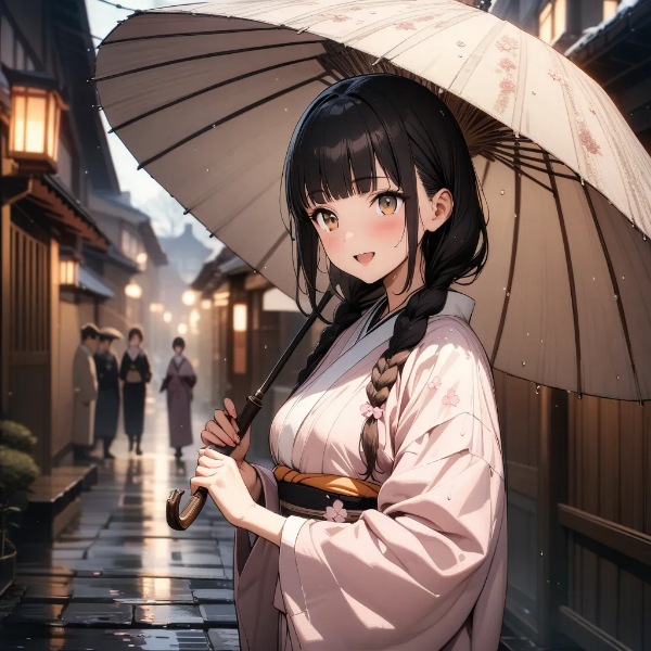 大正時代の雨の日