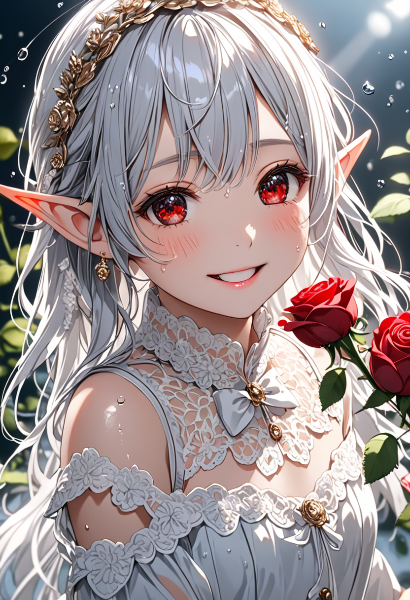 白銀のエルフと薔薇の約束