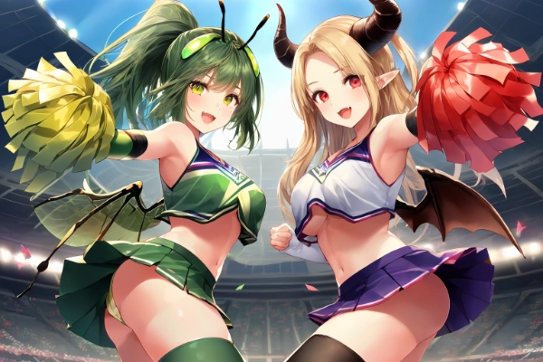 幹部さん怪人ちゃんチアリーダー♪