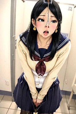 お漏らしの罰は鼻フック